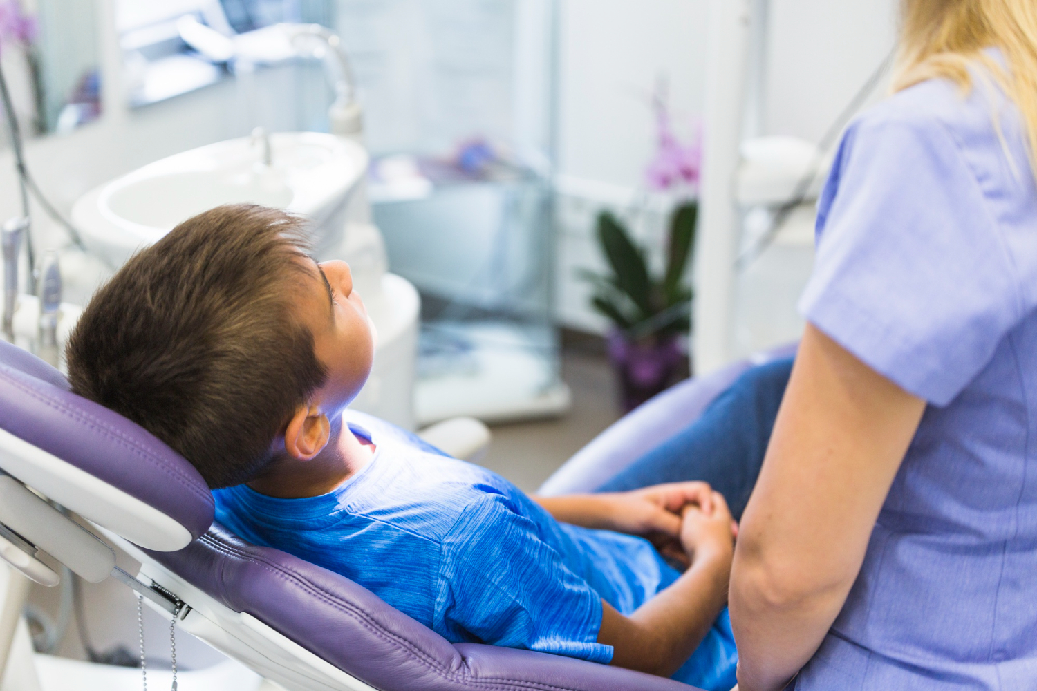 young child in orthodontist chair callan orthodontics