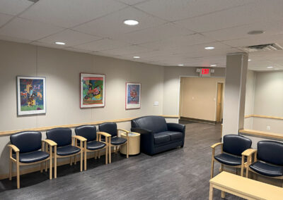 orthodontist waiting room with chairs and table modern orthodontist office in lawrenceville new jersey callan orthodontics
